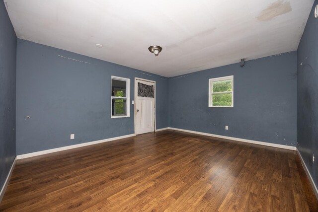 17231 Laflin Ave, East Hazel Crest, IL 60429 - empty room with wood finished floors and baseboards
