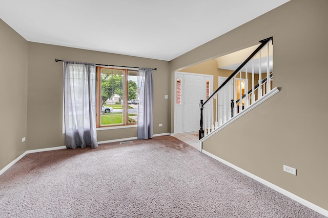 4311 187th St, Country Club Hills, IL 60478 - foyer with baseboards, carpet flooring, and stairway