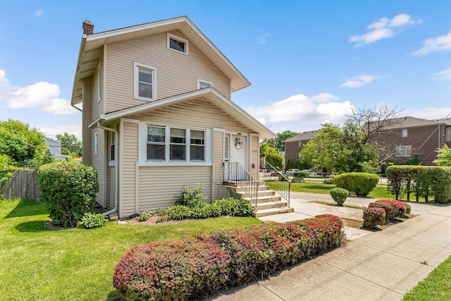 4265 Eberly Ave, Brookfield, IL 60513 - view of front facade with a chimney