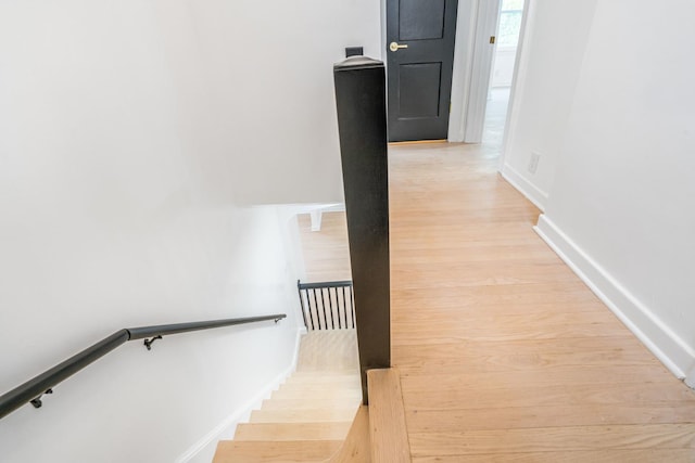 9602 S Troy Ave, Evergreen Park, IL 60805 - staircase featuring wood finished floors and baseboards