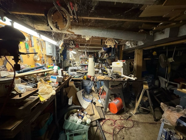 35694 N Helendale Rd, Ingleside, IL 60041 - miscellaneous room with a workshop area and concrete flooring