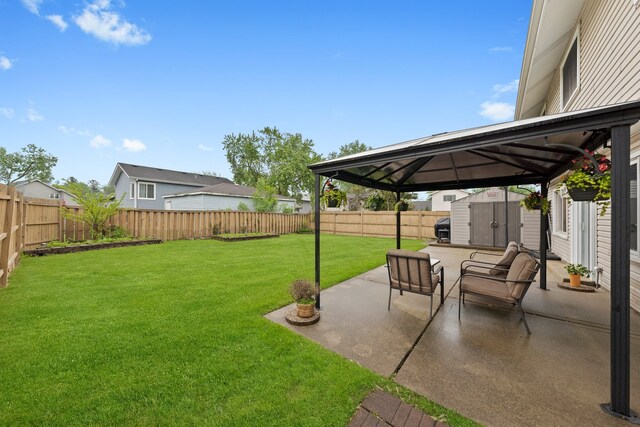 5401 W Arlington Dr, Hanover Park, IL 60133 - view of yard with a patio and a gazebo