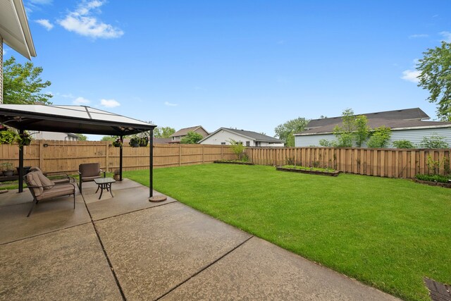 5401 W Arlington Dr, Hanover Park, IL 60133 - view of yard with a gazebo and a patio