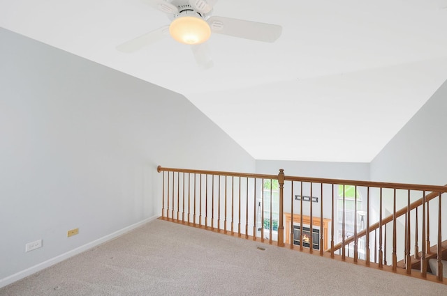 876 Dandridge Ct, Elgin, IL 60120 - corridor with carpet flooring, lofted ceiling, and baseboards