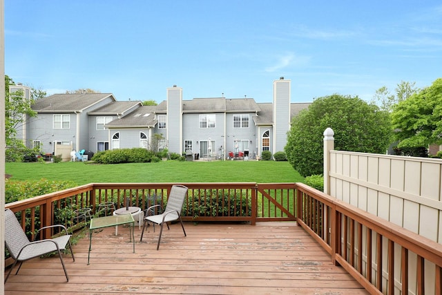 876 Dandridge Ct, Elgin, IL 60120 - wooden deck with a lawn and a residential view
