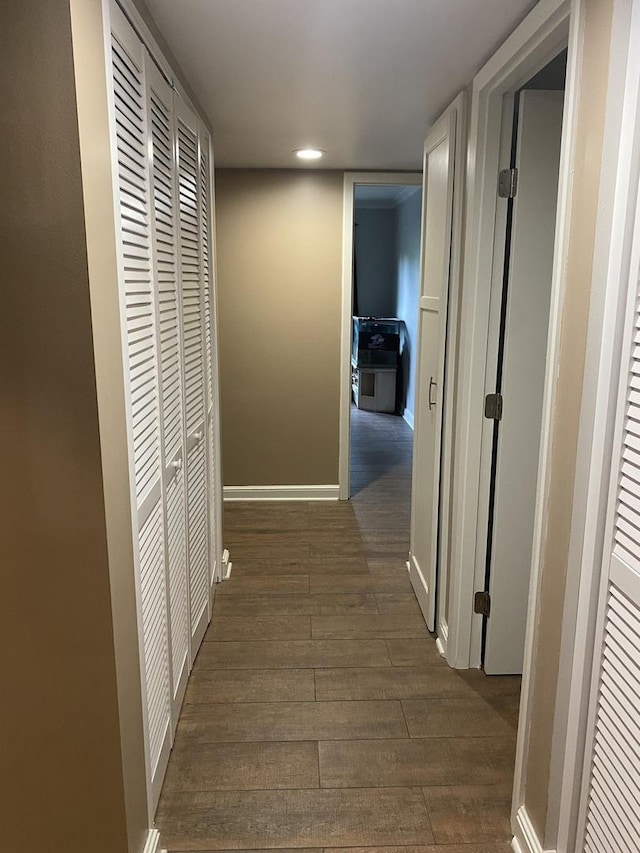 6525 Main St Unit 204, Downers Grove, IL 60516 - hall with dark wood finished floors and recessed lighting