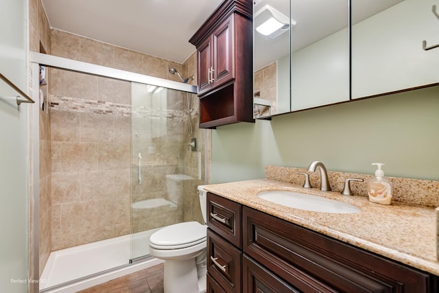 6525 Main St Unit 204, Downers Grove, IL 60516 - bathroom with vanity and a shower stall