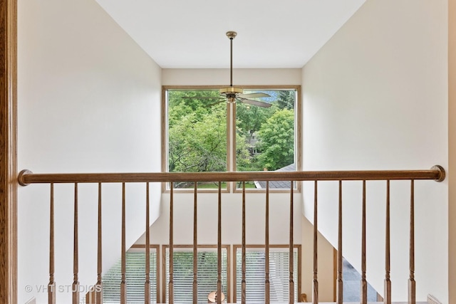 1965 Jamestown Ln, Elgin, IL 60123 - stairway with ceiling fan