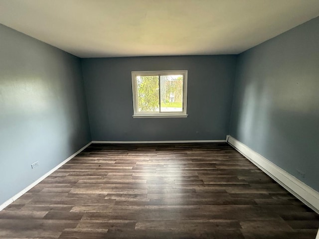 605 Hill Dr Unit 206, Hoffman Estates, IL 60169 - unfurnished room featuring dark wood finished floors and baseboards