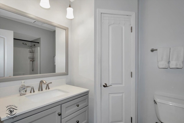 409 Manor Ct Unit A, New Lenox, IL 60451 - full bathroom with vanity, toilet, and a shower