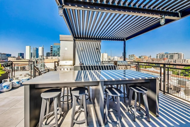 525 N Halsted St Unit 409, Chicago, IL 60642 - view of patio with a skyline view