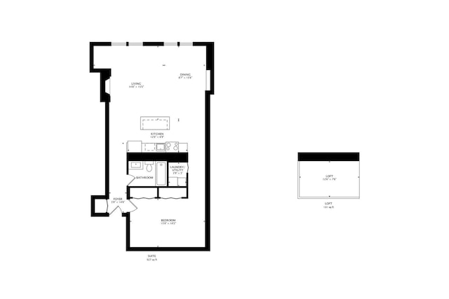 525 N Halsted St Unit 409, Chicago, IL 60642 - floor plan / room layout