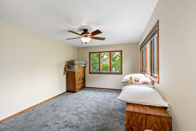 172 Hamilton Ave, Frankfort, IL 60423 - bedroom featuring carpet flooring, baseboards, and a ceiling fan