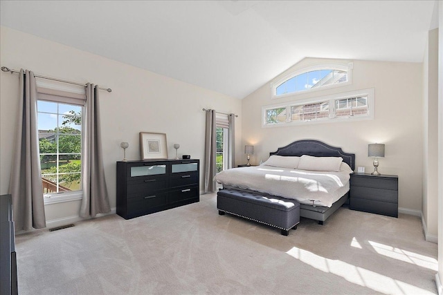 13093 Timber Ct Unit 61, Palos Heights, IL 60463 - bedroom with carpet floors, vaulted ceiling, and multiple windows