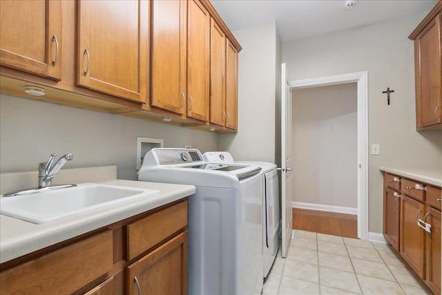 13093 Timber Ct Unit 61, Palos Heights, IL 60463 - laundry area featuring cabinet space, washer and dryer, and light tile patterned flooring