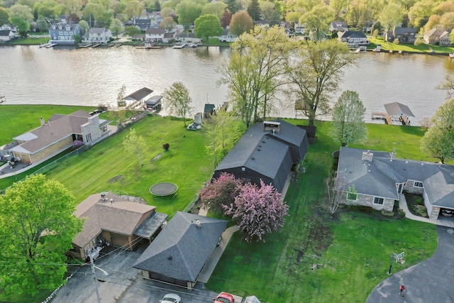 1423 N River Rd, Mchenry, IL 60050 - aerial perspective of suburban area with a large body of water