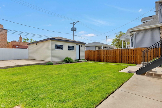 10407 S Artesian Ave, Chicago, IL 60655 - view of yard featuring an outdoor structure and a patio