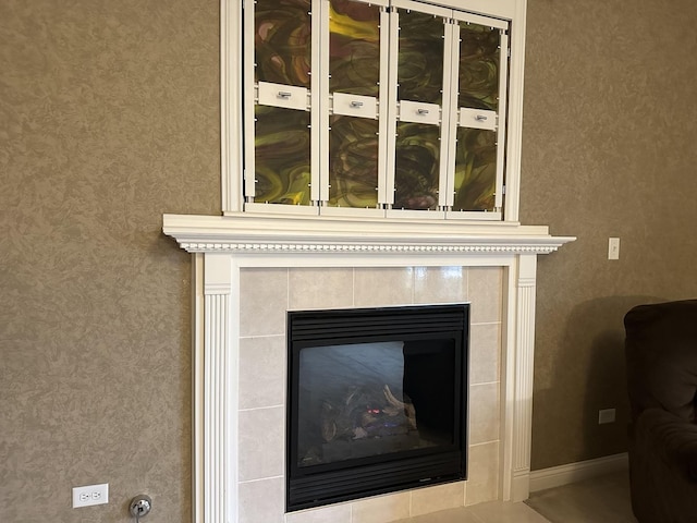 445 Spring Park Loop, Bourbonnais, IL 60914 - detailed view of a tiled fireplace