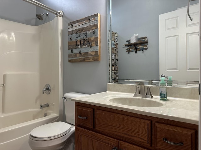 445 Spring Park Loop, Bourbonnais, IL 60914 - bathroom featuring vanity, bathtub / shower combination, and toilet