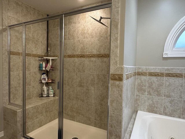 445 Spring Park Loop, Bourbonnais, IL 60914 - full bath with a stall shower and a whirlpool tub