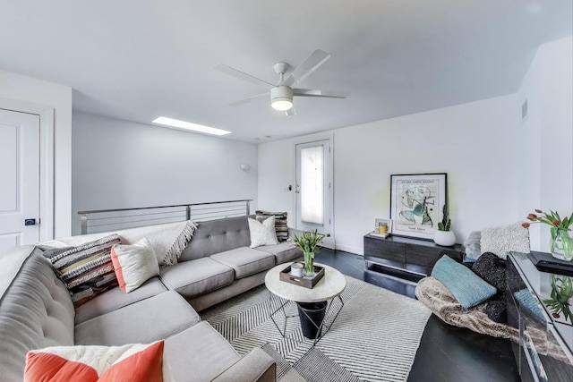 335 E Cullerton St, Chicago, IL 60616 - living room with ceiling fan and wood finished floors