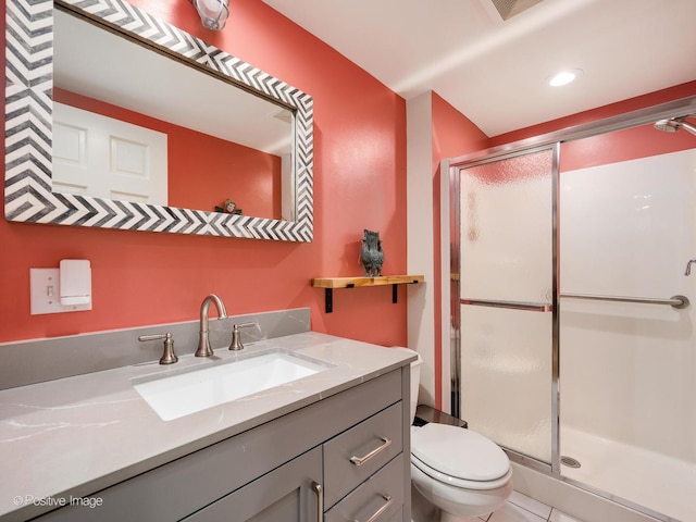 411 Linden Ave, Oak Park, IL 60302 - full bathroom featuring a stall shower, toilet, and vanity