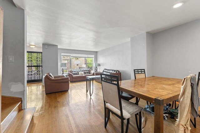 7843 S Yates Blvd, Chicago, IL 60649 - dining area with wood finished floors and recessed lighting