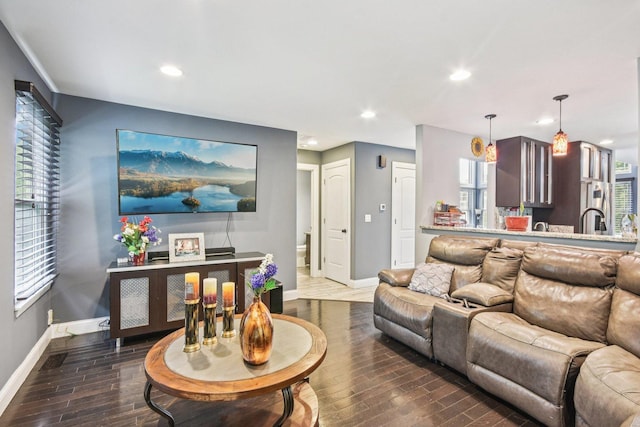 1 Churchill Ct, South Elgin, IL 60177 - living room with baseboards, wood finished floors, and recessed lighting