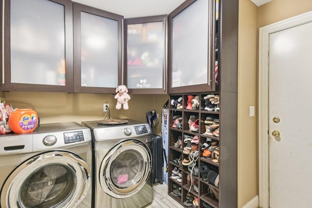 1 Churchill Ct, South Elgin, IL 60177 - laundry room with washer and dryer and cabinet space