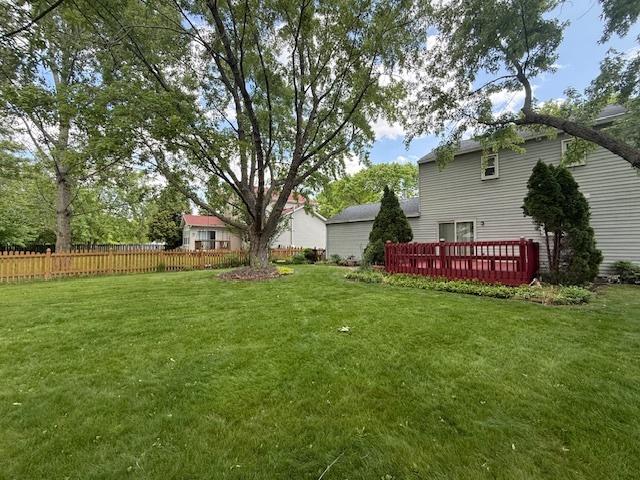 2030 University Dr, Naperville, IL 60565 - view of yard featuring a wooden deck