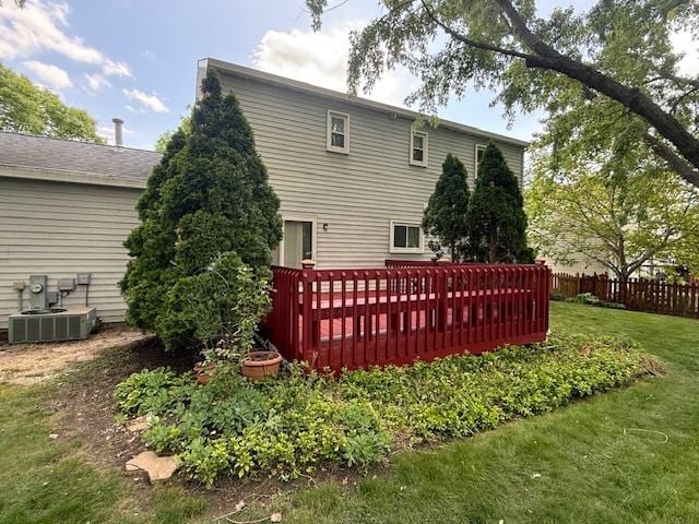 2030 University Dr, Naperville, IL 60565 - rear view of property featuring a deck and cooling unit