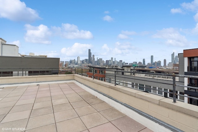 1618 S Halsted St Unit 4D, Chicago, IL 60608 - view of patio featuring a balcony and a view of skyline