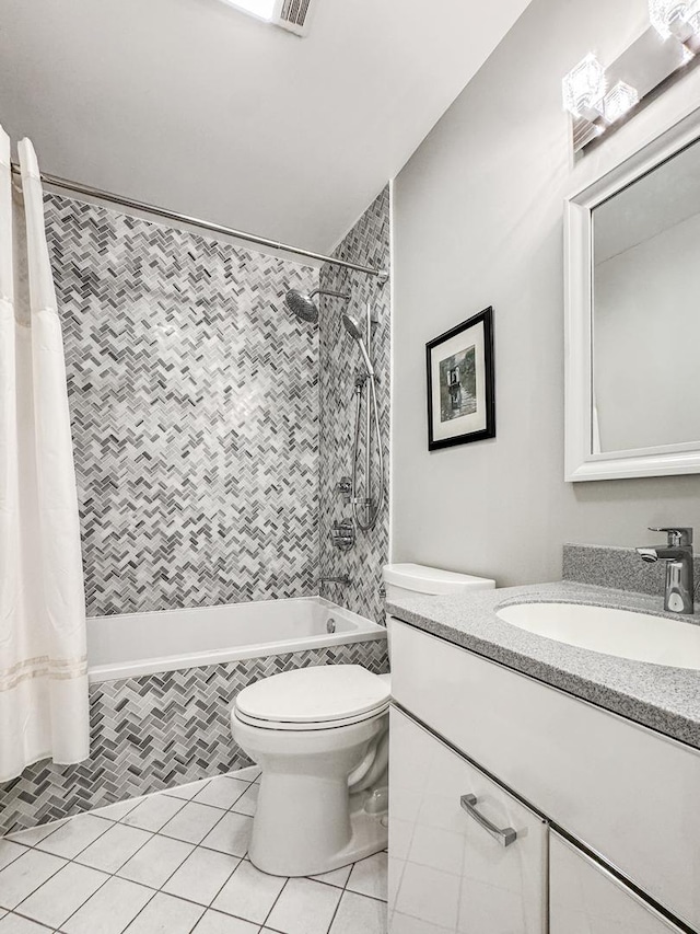 2736 N Hampden Ct Unit 105, Chicago, IL 60614 - full bath with tiled shower / bath, vanity, toilet, and tile patterned floors