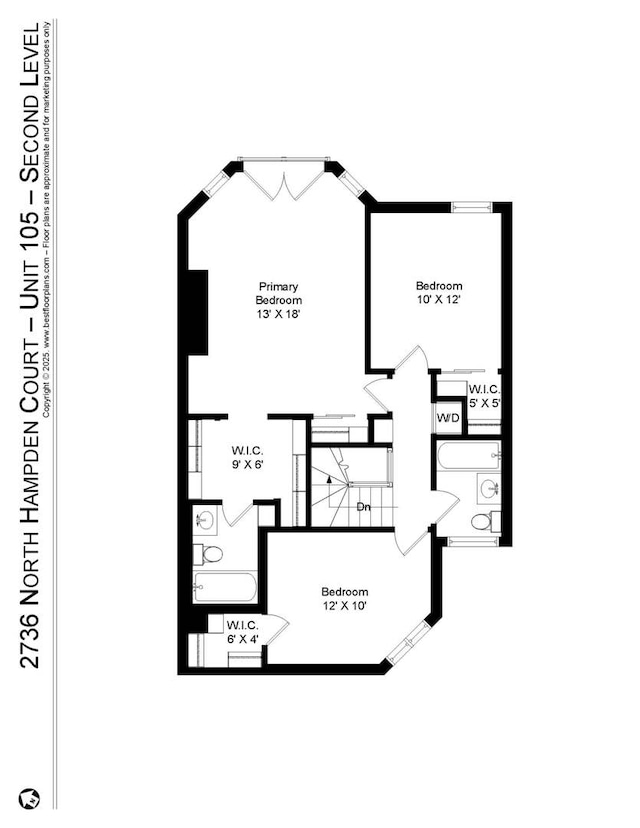 2736 N Hampden Ct Unit 105, Chicago, IL 60614 - home floor plan