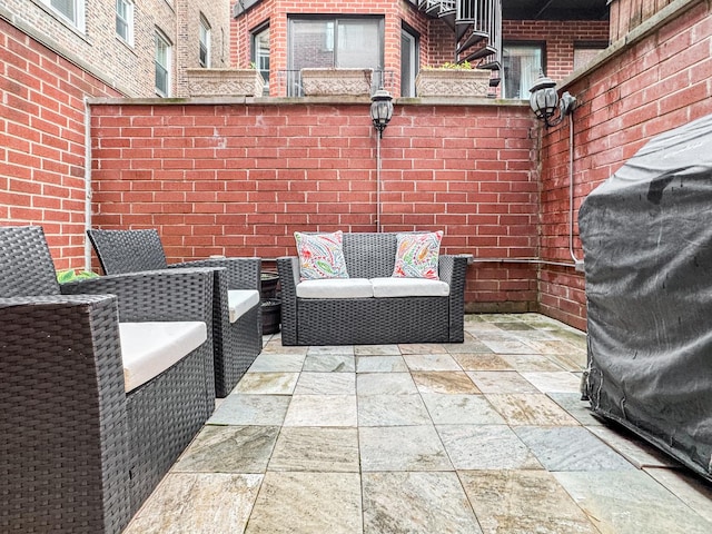 2736 N Hampden Ct Unit 105, Chicago, IL 60614 - view of patio / terrace featuring an outdoor living space