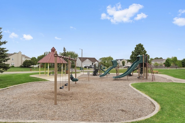 2911 Boone Ct, Joliet, IL 60435 - community jungle gym featuring a yard and a residential view