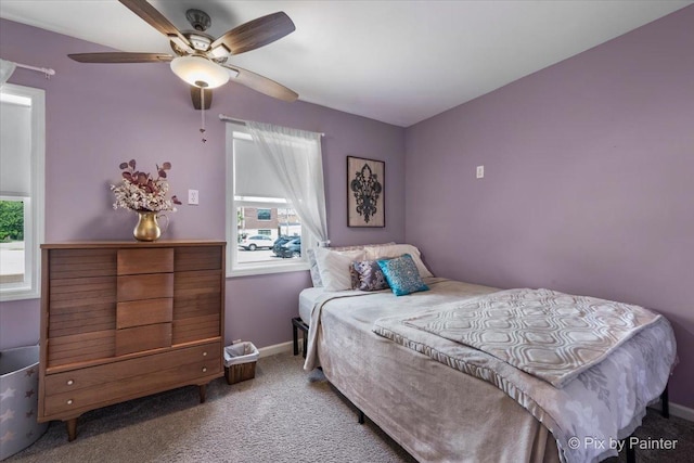 111 W N St, Plano, IL 60545 - bedroom featuring carpet floors, baseboards, and ceiling fan