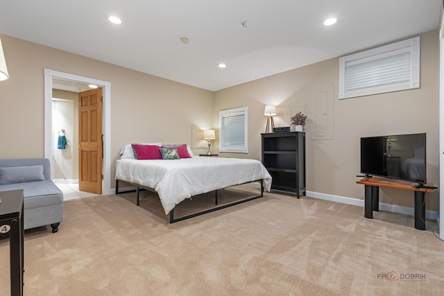 5272 Pineham Ct, Long Grove, IL 60047 - bedroom featuring light carpet, baseboards, and recessed lighting