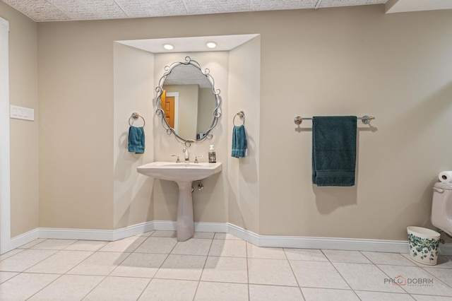 5272 Pineham Ct, Long Grove, IL 60047 - bathroom featuring tile patterned flooring, baseboards, and toilet