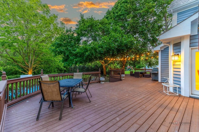 5272 Pineham Ct, Long Grove, IL 60047 - deck with outdoor dining area, outdoor lounge area, and a grill