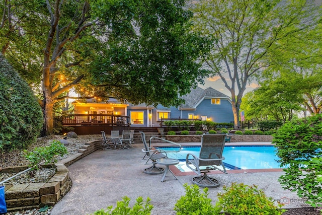 5272 Pineham Ct, Long Grove, IL 60047 - outdoor pool featuring a patio area, a deck, and outdoor dining space