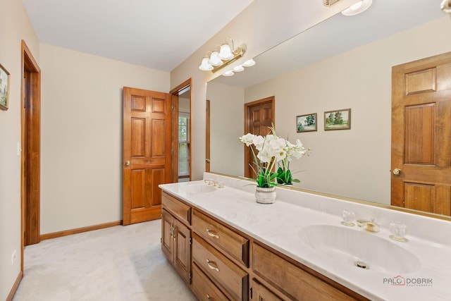 2872 Whispering Oaks Ct, Buffalo Grove, IL 60089 - bathroom featuring double vanity and baseboards