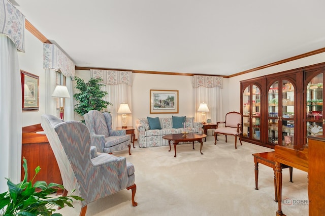 2872 Whispering Oaks Ct, Buffalo Grove, IL 60089 - carpeted living area with crown molding