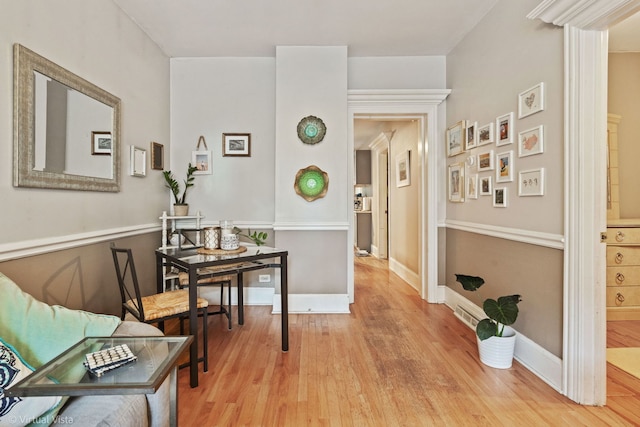 217 Circle Ave, Forest Park, IL 60130 - hall featuring wood finished floors and baseboards