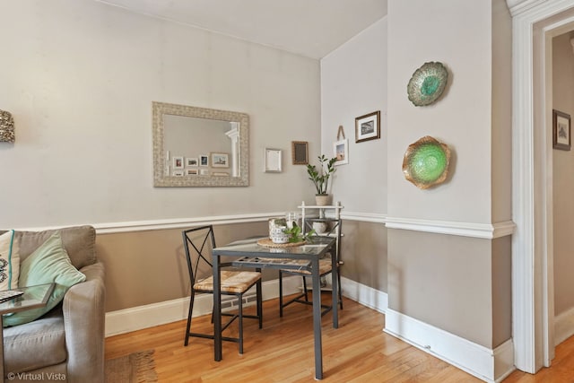 217 Circle Ave, Forest Park, IL 60130 - dining space featuring wood finished floors and baseboards