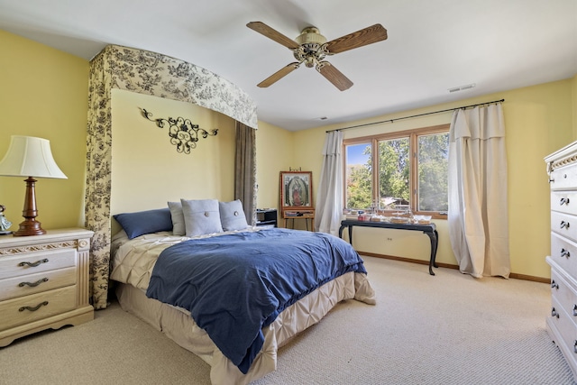 8340 W Monee Manhattan Rd, Monee, IL 60449 - bedroom with light carpet and a ceiling fan