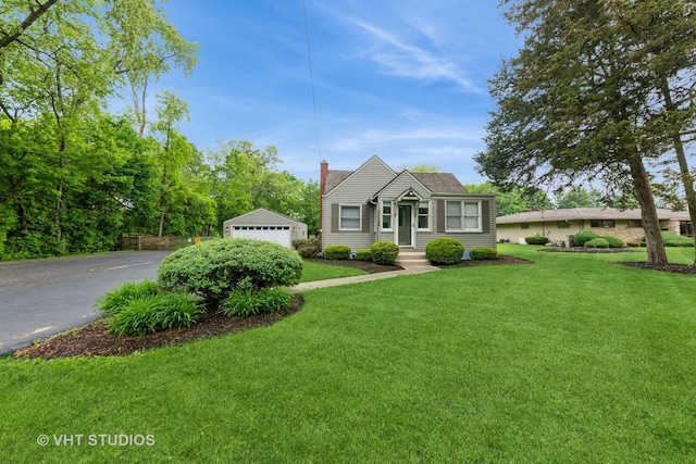 37756 N Cedar Lake Rd, Lake Villa, IL 60046 - view of front of home with a chimney and a front lawn