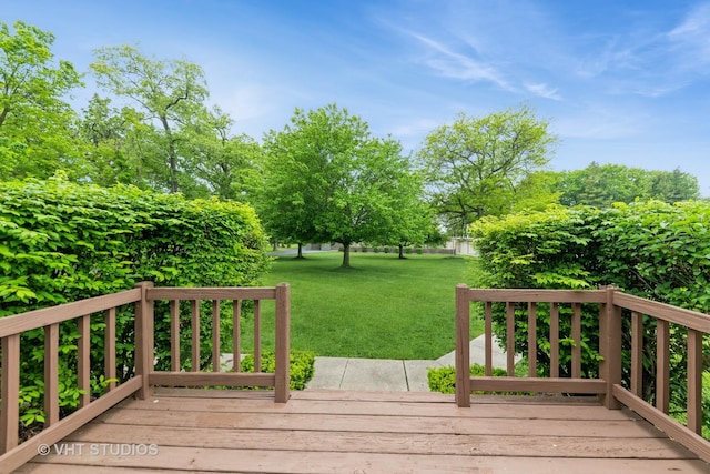 37756 N Cedar Lake Rd, Lake Villa, IL 60046 - wooden deck with a lawn