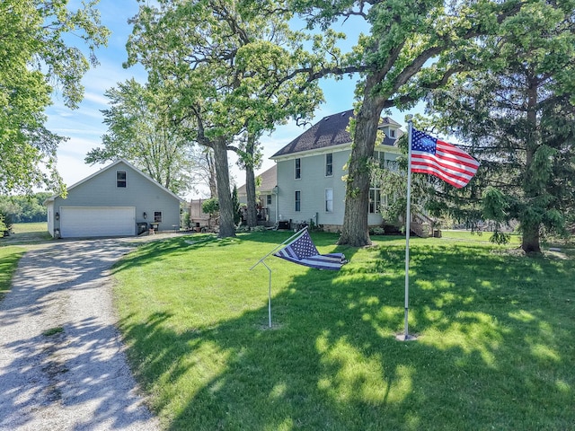 5207 Barnard Mill Rd, Ringwood, IL 60072 - view of grassy yard featuring a garage and an outbuilding