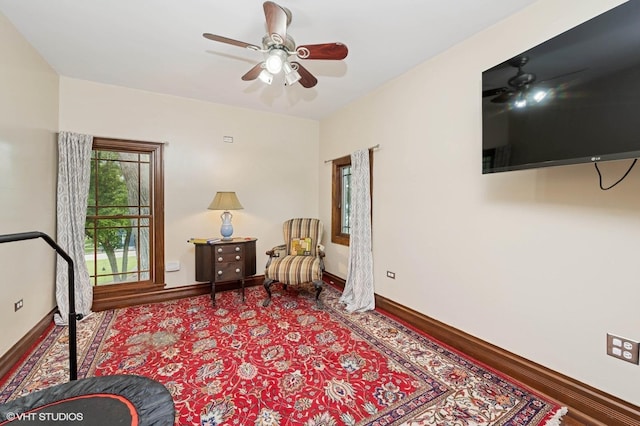 5207 Barnard Mill Rd, Ringwood, IL 60072 - sitting room featuring ceiling fan